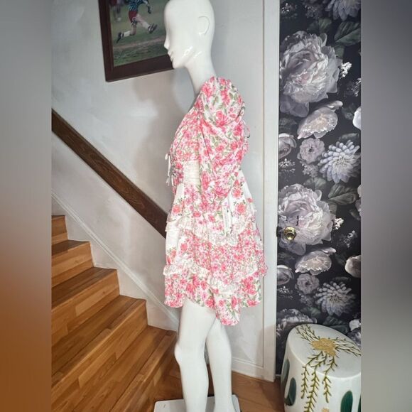 Free People For Love & Lemons Rosalyn Mini Dress/ size XL - Picture 8 of 10